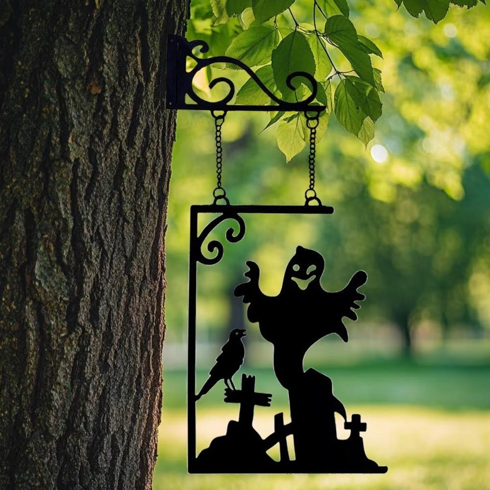 Not Easy To Deform Ghost Pendant Waterproof Halloween Decoration Halloween Hanging Sign Party