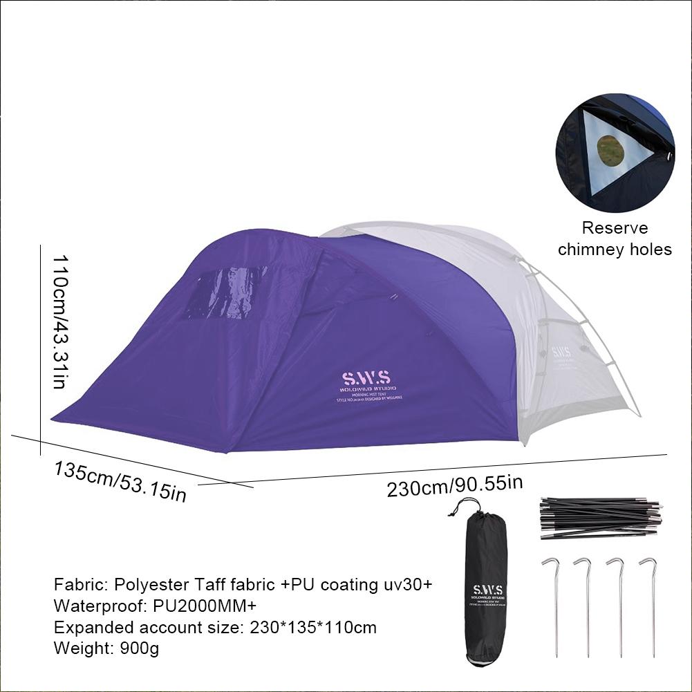 Outdoor Camping Expansion Tent 2 Person Single Layer Expansion Tent Waterproof Camping Sleeping Tent for Expanding Tent Space
