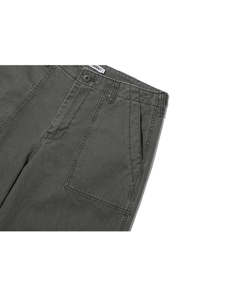 BASEMOMENT Washed Fatigue Work Pants Cement Gray