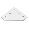 5PCS Flat Tie Plate Aluminum Alloy 5 Holes Compression Resistance Repair Mending Plate Bracket for Industrial