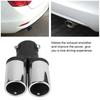 Stainless Steel Universal Car Modified Double Exhaust Pipe Rear Muffler Tip Tail Throat