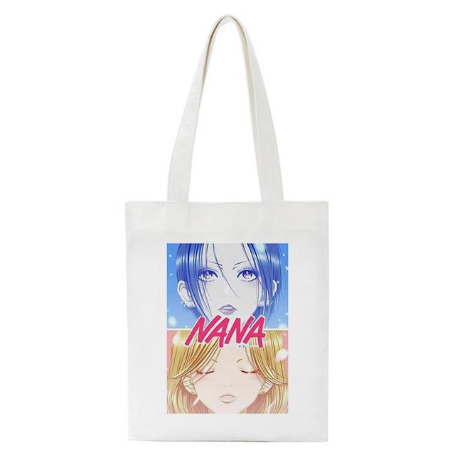 

Сумки для покупок Nana Anime Manga Nana Osaki And Ren Honjo Tote Bag Harajuku Сумки Сумки на плечо Повседневная сумка Женская парусиновая сумка 24*26cm
