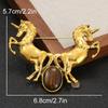 1Pc Cloth Decoration Fresh Horse Brooch Exquisite Metal Brooch Gift Zinc Alloy
