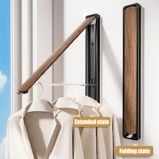 Retractable Clothes Drying Rack Foldable Wall Mounted Clothes Hanger Small Collapsible Garment Rack for Laundry Dryer Room Closet Balcony