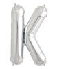 K Foil Balloon Letter K 40 Cm Silver Birthday Party Decoration