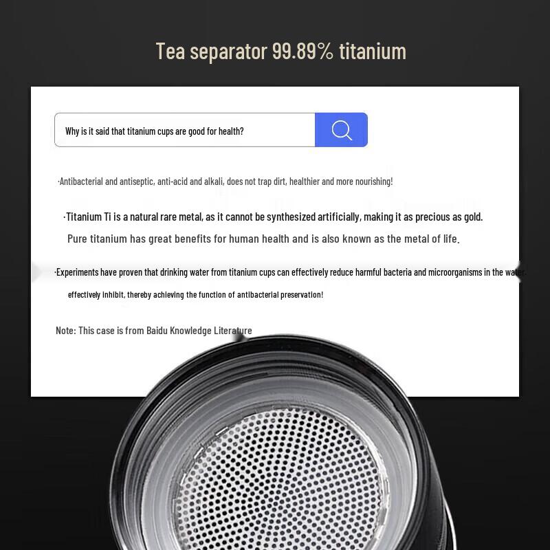 TOMIC Men's 316 Stainless Steel Tea Infuser Thermos