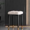 Nordic Home Luxury Upholstered Dining Chair Stackable Stool Simple Backrest Bedroom Makeup Chair for Dining Room