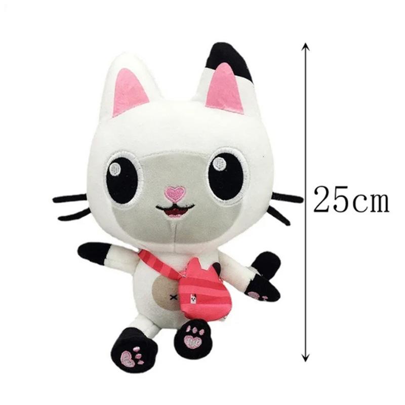 20-30cm Gabby Doll House Plush Toy Backpack Cat Cake Cat Mermaid Stuffed Animal Plushie Gbay Sticker for Kid Chrismas Gift