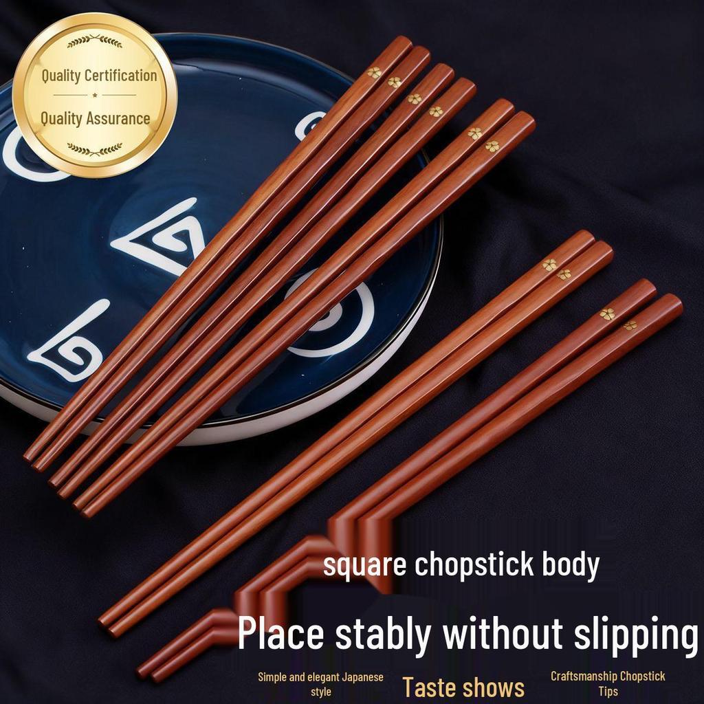 2025 High-End Anti-Mold Golden Cherry Blossom Bamboo Chopsticks – Anti-Slip & Heat-Resistant for Home Use