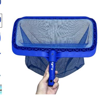 Pool Leaf Rake Large Capacity Deep Bag Thickened Frame Pool Skimmer Net With Detachable Handle