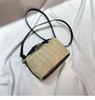 2025 Spring/Summer Women's Trendy Korean Style Straw Woven Crossbody Bag