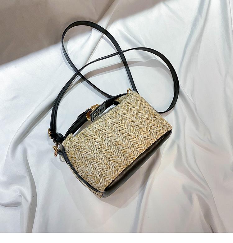 2025 Spring/Summer Women's Trendy Korean Style Straw Woven Crossbody Bag