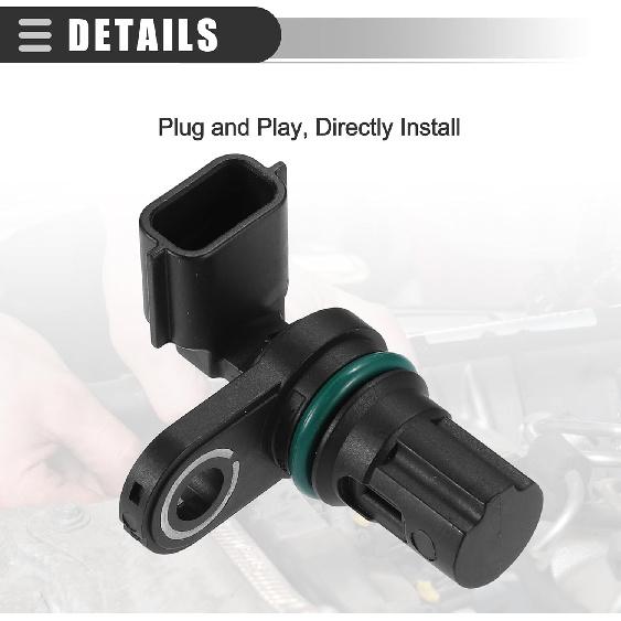 Motoforti CPS Sensor, Engine Camshaft Position Sensor, for Nissan Sentra 2007-2011, ABS, Metal, No.23731EN22A, Black