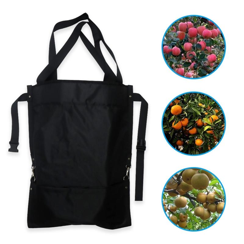 Large Fruit Picking Bag Adjustable Harvest Garden Apron Storage Pouch for Outdoor Orchard, Farm, Garden Easy to Use