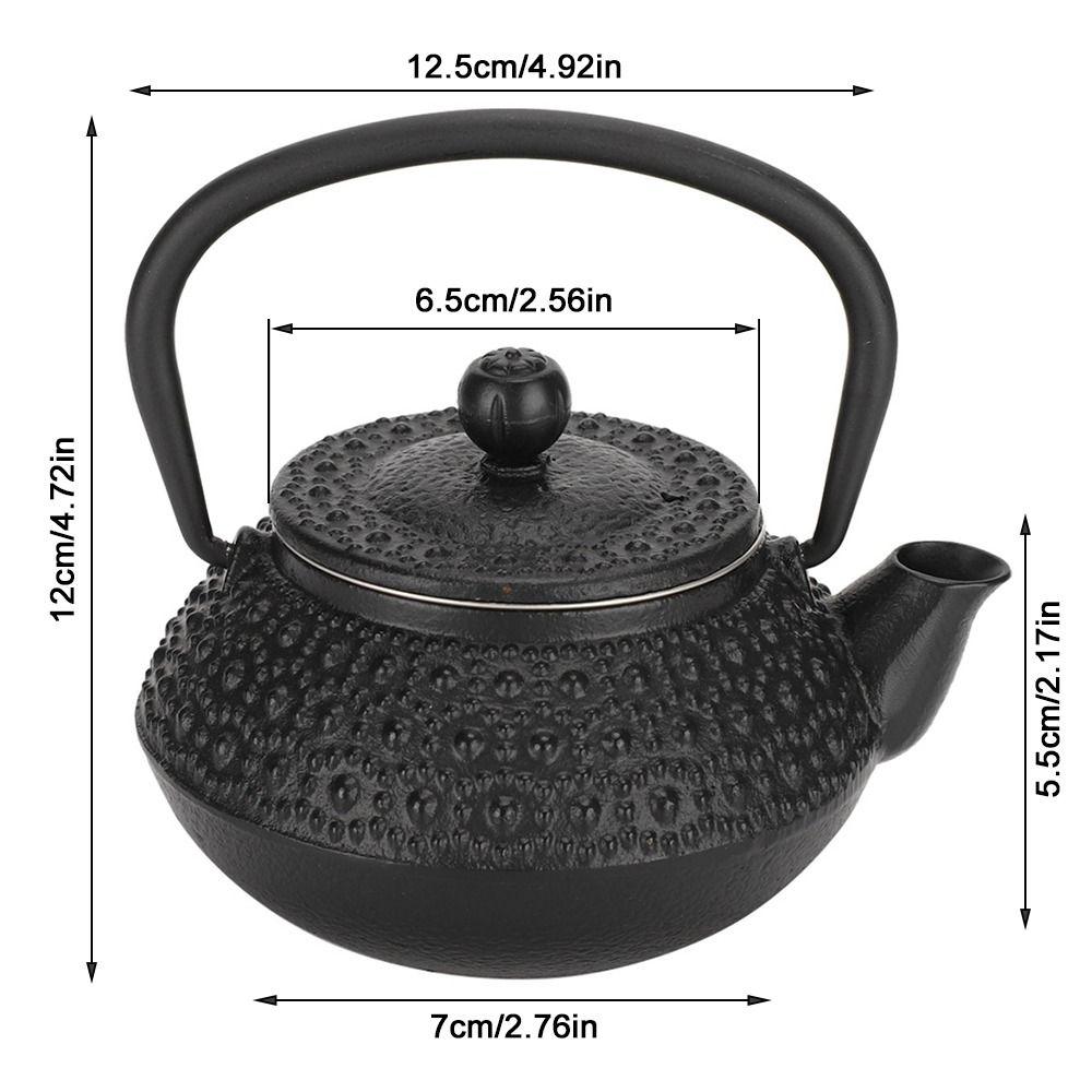 0.3L Tea Kettle Boiler Hammered Texture Loose Leaf Tea Kettle Teapots Iron Tea Set  For Home