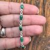 Solid 925 Sterling Silver Malachite Gemstone Handmade Designer Tennis Bracelet Gift For Her