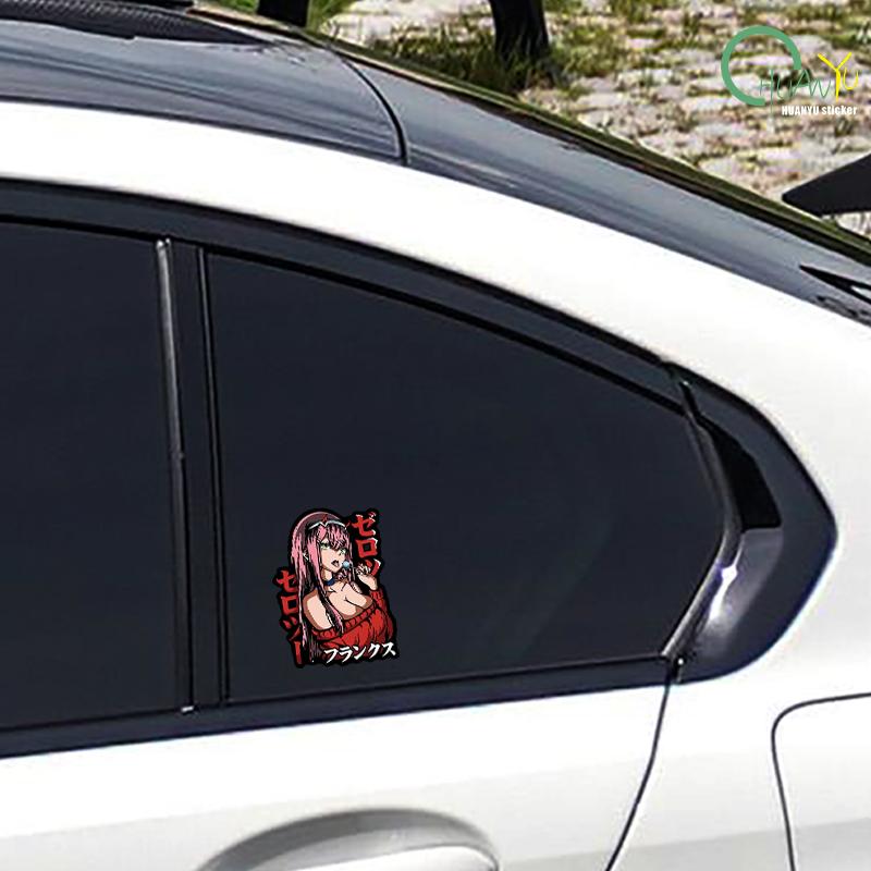 Adesivo de Carro de Personagem de Anime 02darling Cobertura de Arranhão Decoração de Carroceria Decalque Criativo Impermeável Refletivo