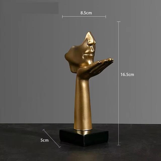 Nordic Luxury Abstract Statue - Desktop Ornament Figurine for Home Office Interior Art Decor