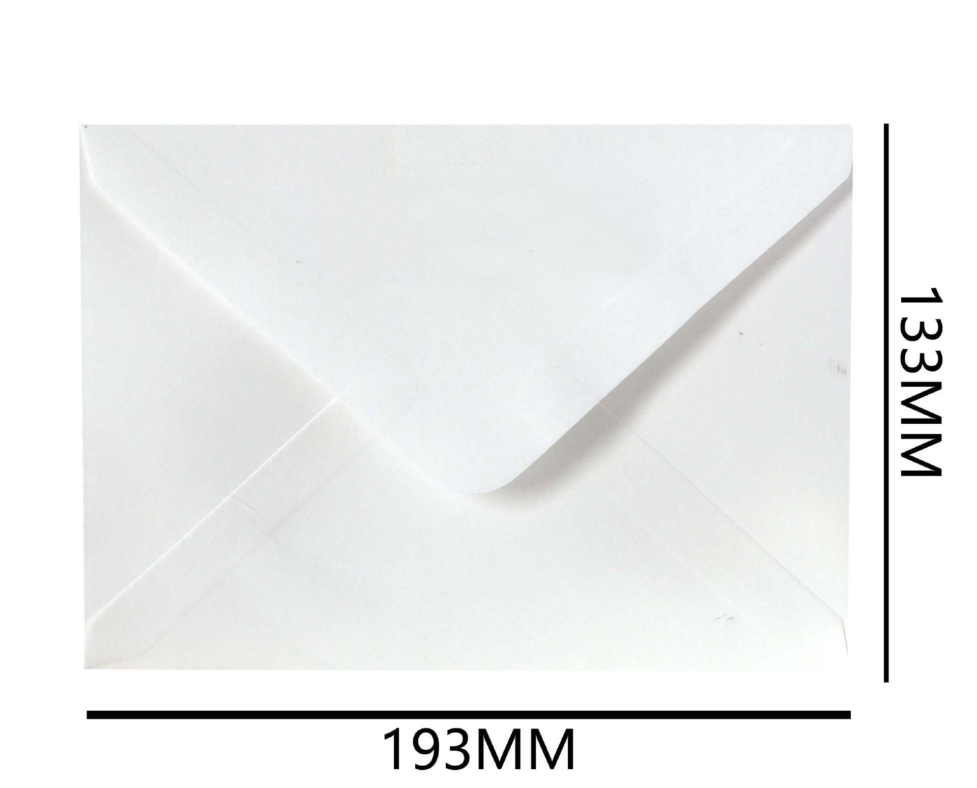 120G White Wedding Invitation Card Envelopes
