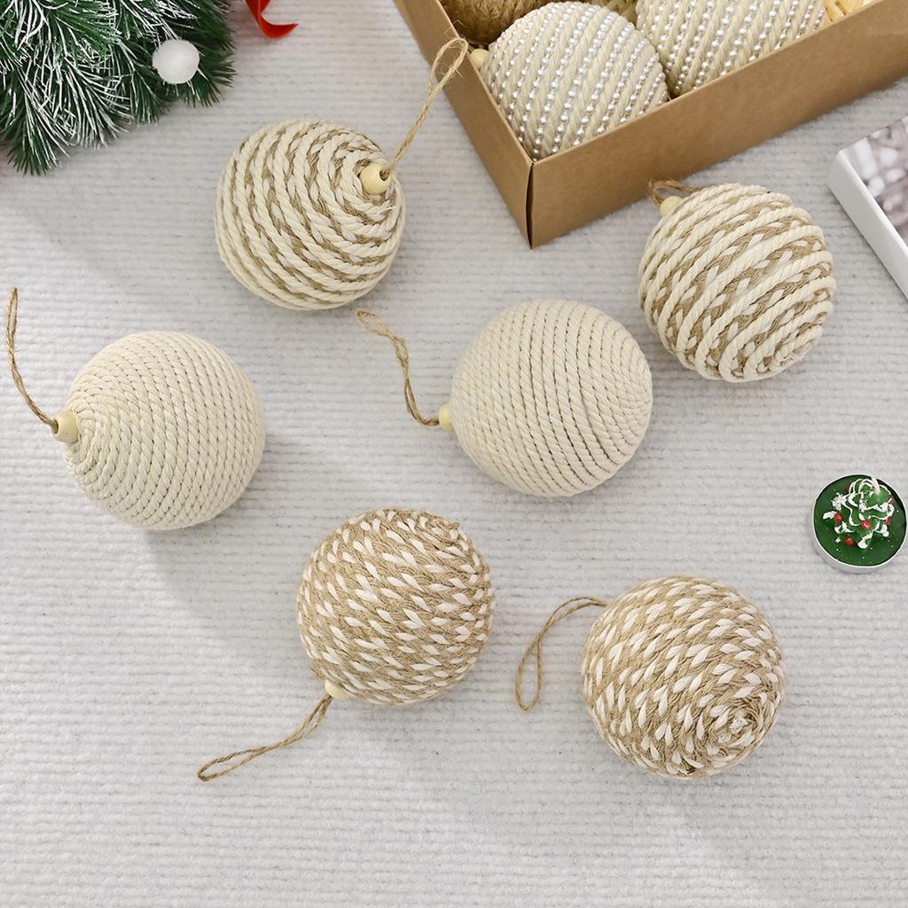Set of 12 Decorative Twine Balls for Ornament Crafting and Home Decoration Suitable for Various Occasions and Spaces