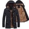 Giacca Parka Uomo Spessa Calda Autunno Inverno Casual Giacca Imbottita in Cotone Maschile Multi-Tasca Felpe con Cappuccio in Pelliccia Cappotto da Uomo