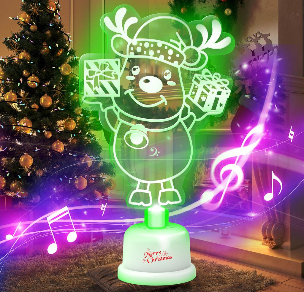 Decorated Christmas Tree Fake Pine Tree Mini Artificial Christmas Tree Santa Snow Navidad Xmas Decor Children's Night Light