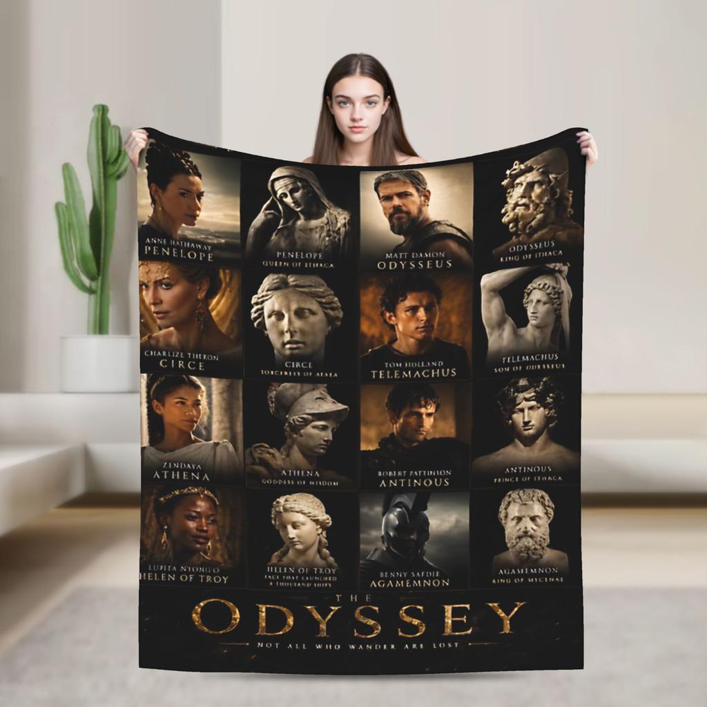 Comfortable The Odysseys Movie Blanket Merch Bedding Decorative Blanket Throw Super Soft Flannel For Outdoor
