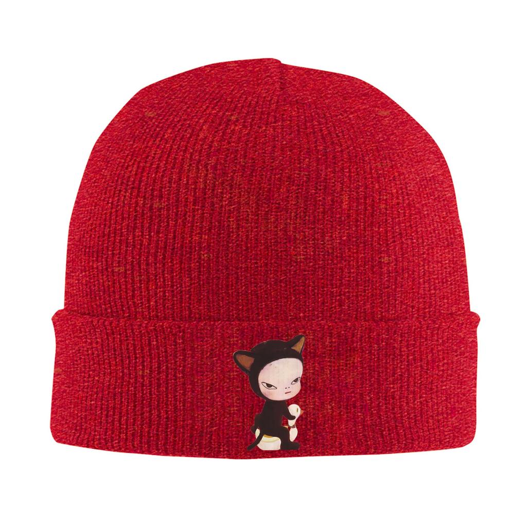 Yoshitomo Nara Beanie Hats  Bonnet Hats Adult Unisex Retro Gym Knit Hat Winter Design Warm Caps