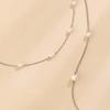 European and American simple pearl back chain sexy body chain bikini chain beach simple back chain body chain