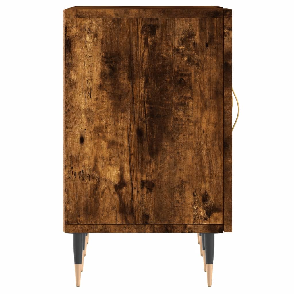 TV Stand Smoked Oak Finish 150 X 30 X 50 Cm Engineered Wood