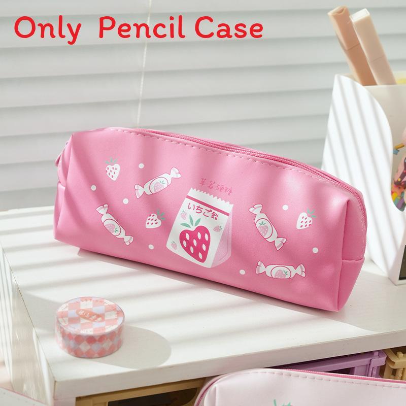 Girls Leather Pencil Case With Large Capacity For School And Travel Storage