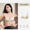French lace satin splicing underwear women's small breasts are gathered and show a large seamless milk leather round and full rimless bra