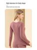Women's Velvet Warm Base Layer Top - Antibacterial, Round Neck, Plush, Autumn