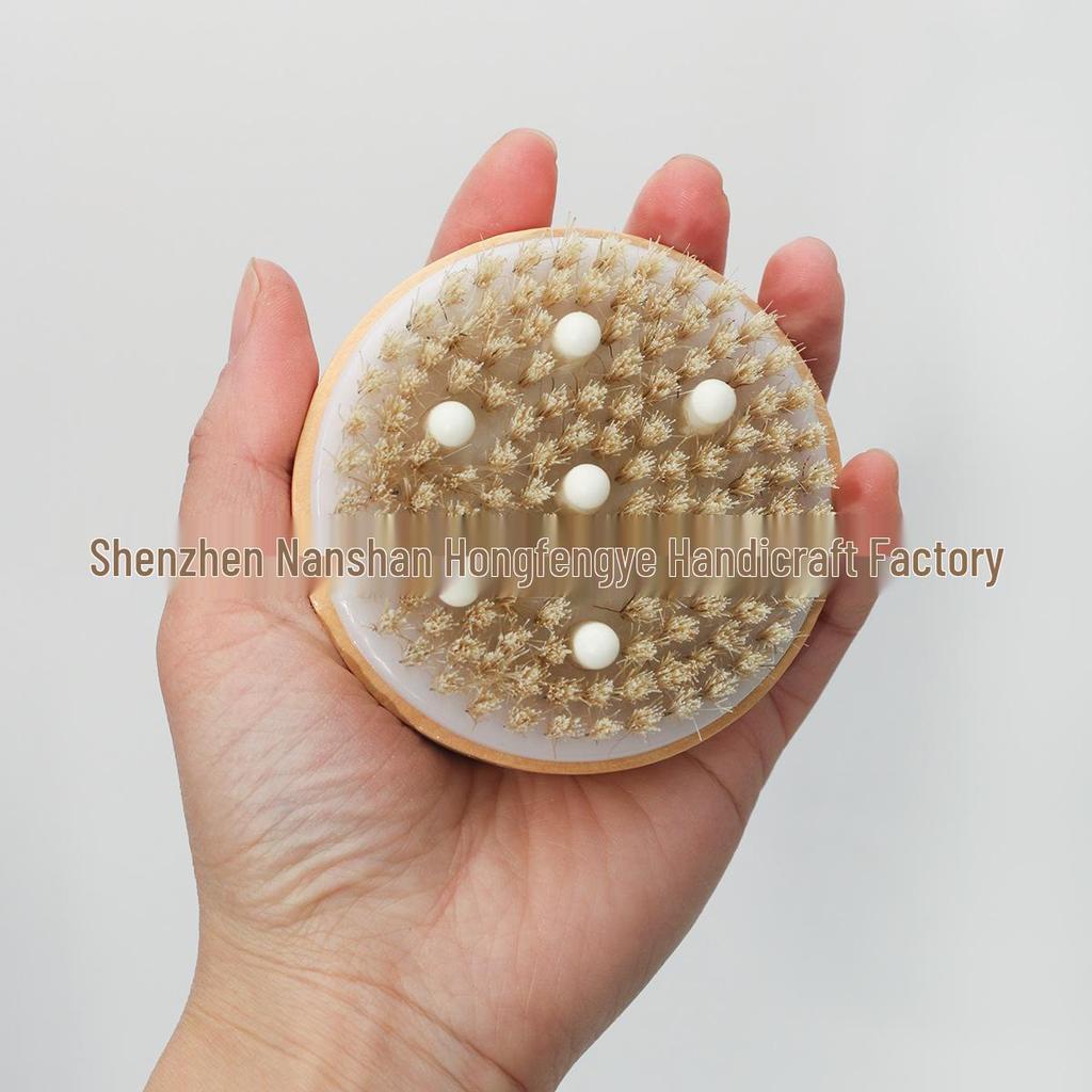 Boar Bristle Exfoliating Bath & Body Brush with Long Handle
