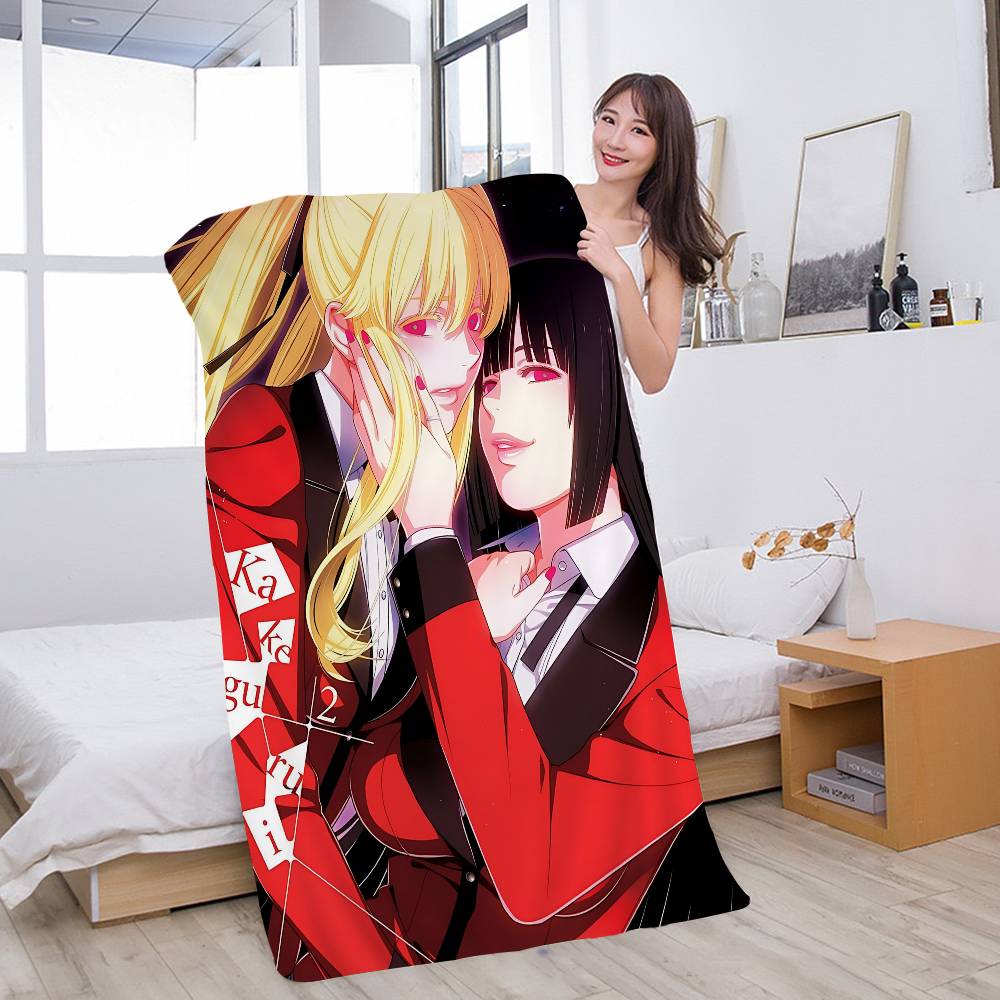 Cartoon Anime K-KakeguruiS Microfiber Blanket Quick Drying Beach Towels Oversized Printing Super Absorbent Pool Towel Blanket