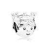 925 Silver Love Footprints Bead Double Pendant Charm for DIY Bracelet Jewelry Making Gift for Boy Girl Friend