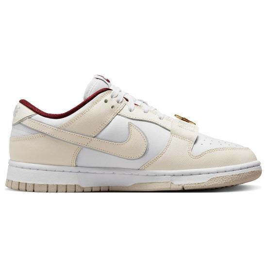 Nike Dunk Low SE Sisterhood Damen-Sneaker Weiß Teamrot Photon Dust DV1160-100