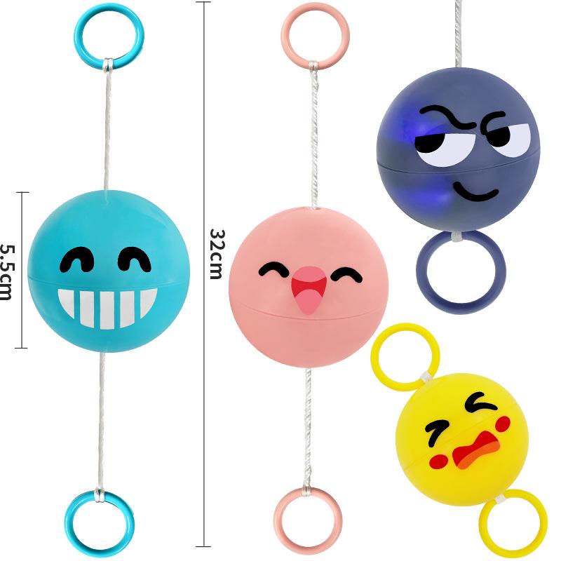 Rotating Flash Flying Ball Toy Rotating Cable Toy LED Light Luminous Leisure Stress Relief Toy Gift Children's Reward 51mm