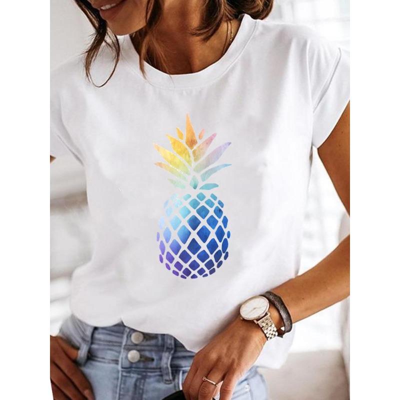 Summer T-shirt clothing dragonfly pattern printing T-shirt short-sleeved top fashion casual ladies women