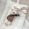 Animal Keychain Cute Cartoon Bear Pendant Soft Cute Three-Dimensional Fabric Small Animal Keychain Bag Pendant Accessories