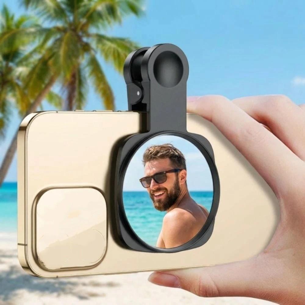 Clip-on Phone Rear Camera Selfie Mirror HD Lens Office Desk Mirror  Phone Photography