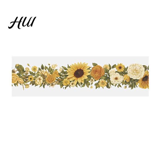 Scratch-resistant Tape Floral Washi Tape, Vintage Flower Pattern PET Decorative Healing Color for Junk Journal Supplies, Scrapbooking, DIY Crafts,