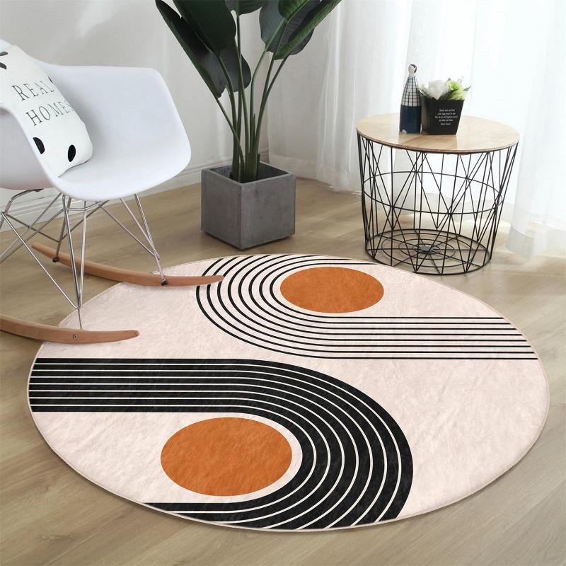 Boho kulatý koberec barevný podlahový koberec abstraktní protiskluzový kruhový koberec rostlinná protiskluzová rohož geometrické koberce domácí dekorace kulaté koberce