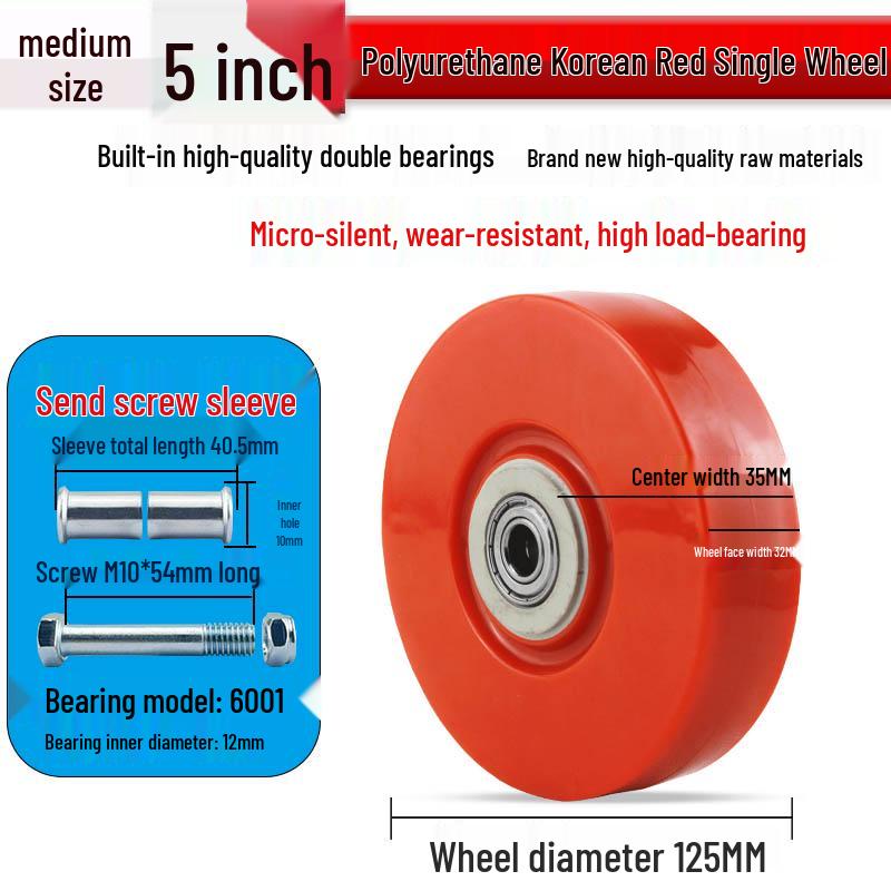 Nylon Swivel Caster Wheels: 2-6 inch Heavy-Duty Rubber & Flat Plate Options