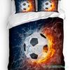 3-teiliges Bettwäsche-Set Fußball Fußbaldfeld Heimtextilien Bettbezug Kissenbezug Junge Kind Teenager Mädchen Bettwäschebezüge Set