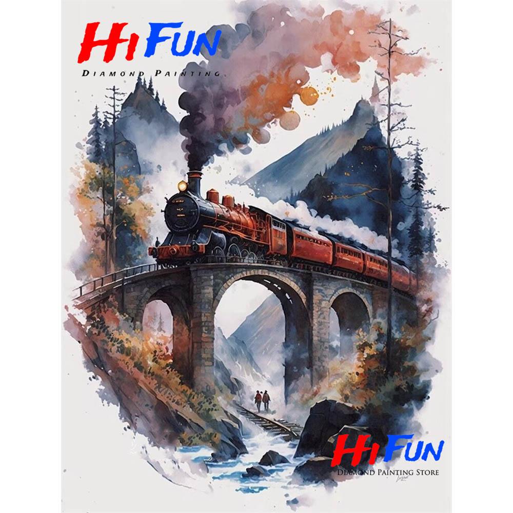 Steam Railway Diamond Painting Harris Express Train Poster for Children's Kid Room DIY Decor Mosaic Embroidery Cute Gifts 2026