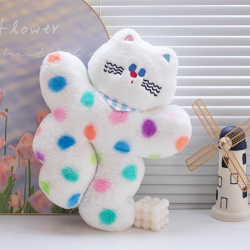

Dopamine Cartoon Polka Dot Cat Rabbit Puppy Plush Toy Children Companion Doll