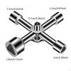 5-in-1 Way Utilities Key Plumbing Wrench Silver Universal Equipment Socket Spanner