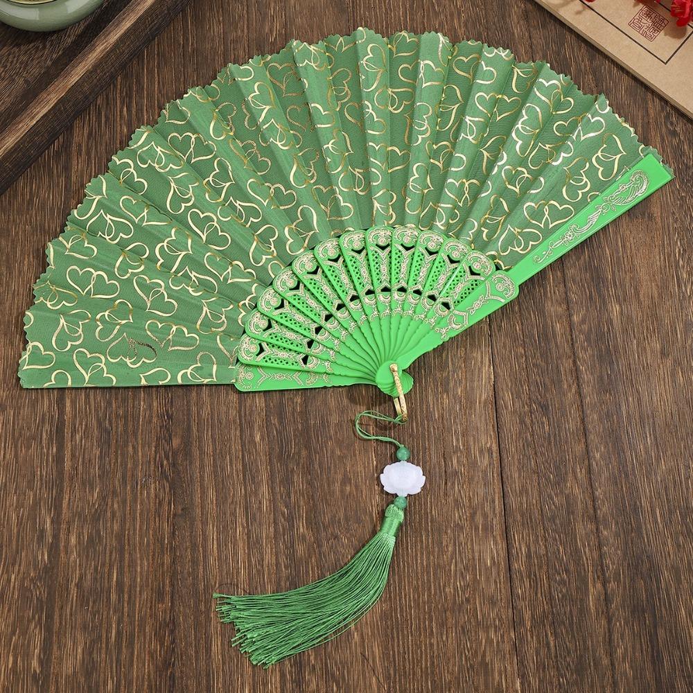 PP Chinese Style Fan Polyester Hand Held Fan Elegant Foldable Fan  Home Decor
