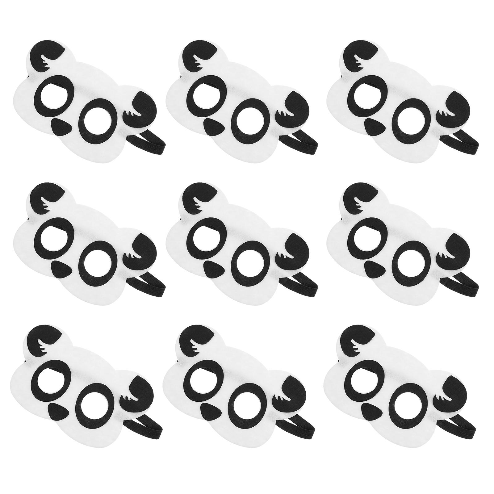 

10pcs Panda Non-woven Mask Party FavorsAnimals Mask Lightweight Mask Halloween Party Mask Animal Mask